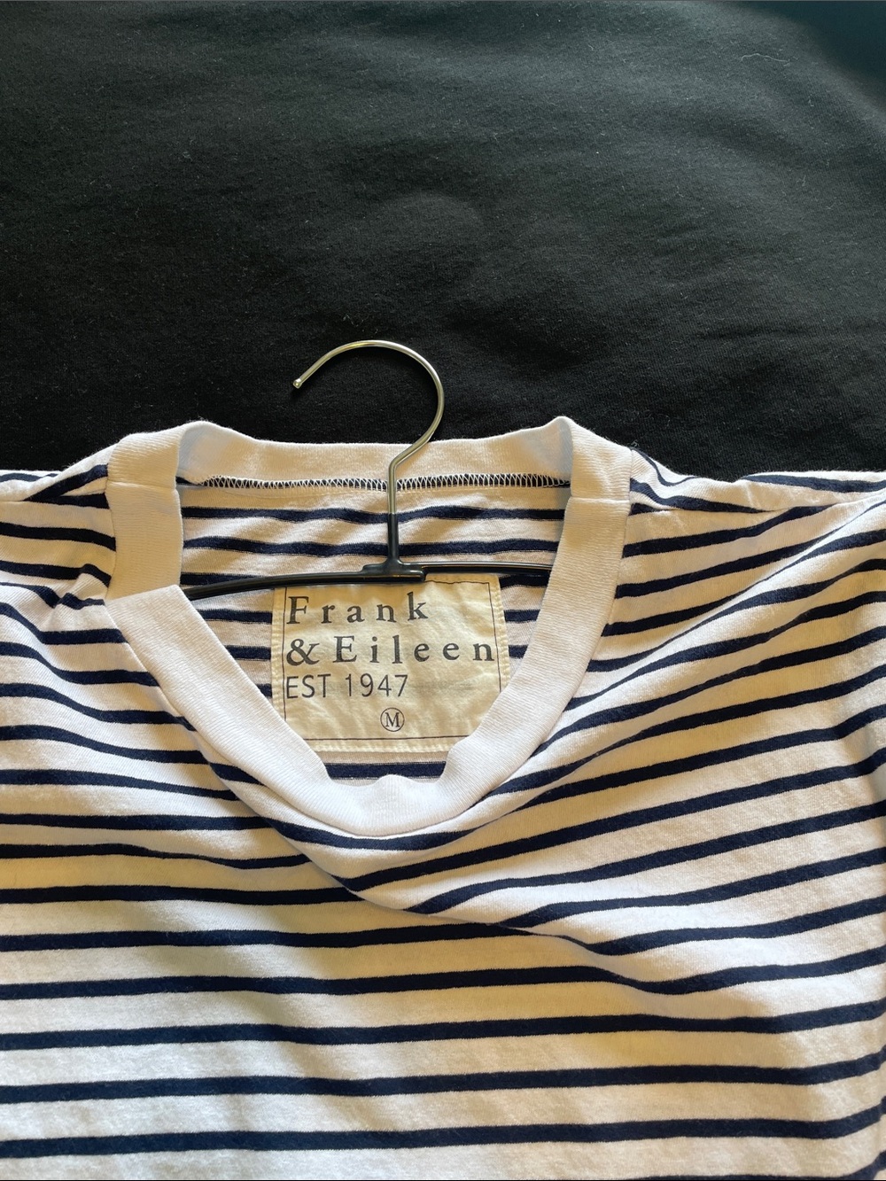 Frank & Eileen Navy and White Short Sleeve Stripe Tee - Picture 3 of 3